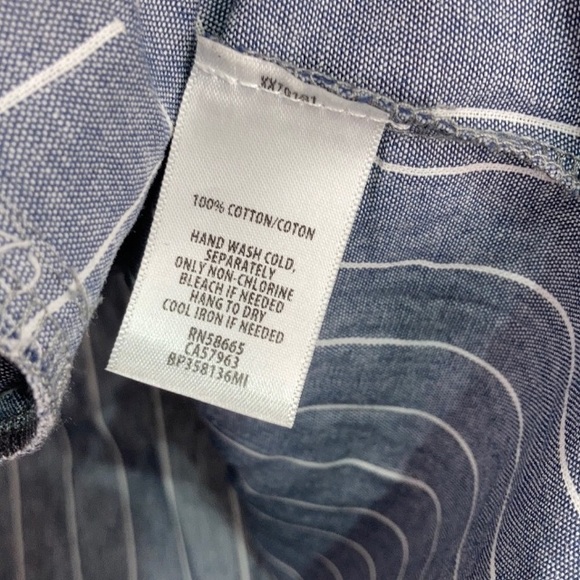 Gray off shoulder long sleeve shirt gray white stripe tie cuffs NORDSTROM BP - Picture 8 of 9